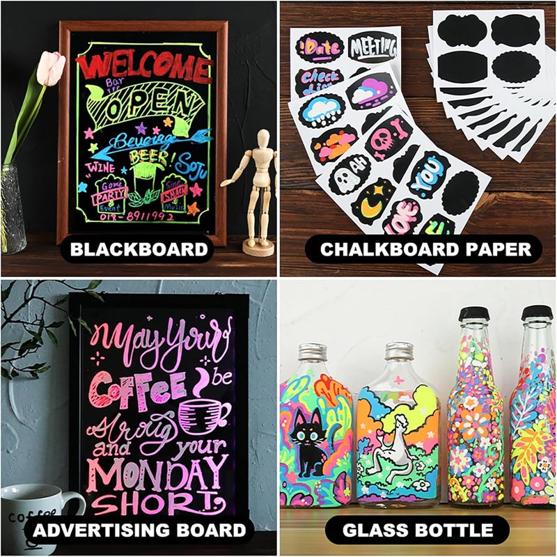 Mobee Liquid Chalk Markers, 8 Pack Pastel Colors with 2-3mm Bullet Tip | For Chalkboard, Menu Board,Blackboard,Glass, Car Window & Non-Porous Surfaces | Dust-Free, Easy to Wipe Off, Odorless & Non-Toxic - Image 3